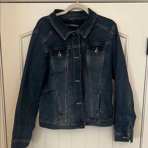 Wrangler Authentic Women’s Dark Indigo Denim Jacket with Pockets Sz XL